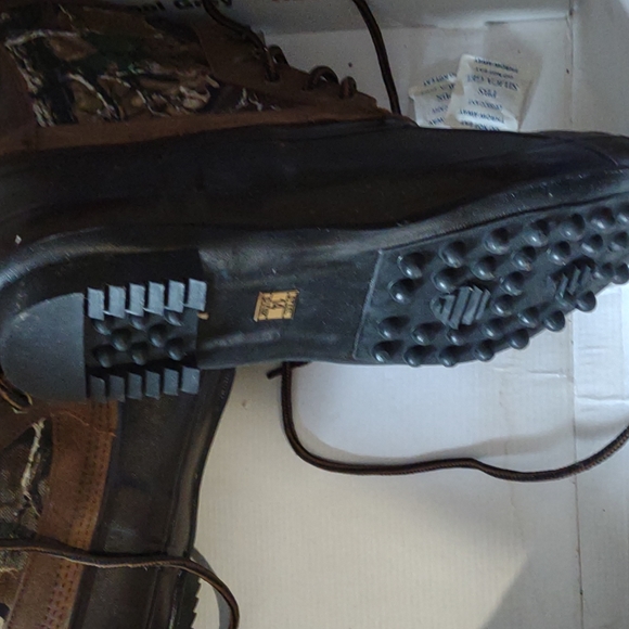 Red Ball vintage camo steel shank boots duckbill 14 insulated hunting trail y2k - Picture 4 of 15